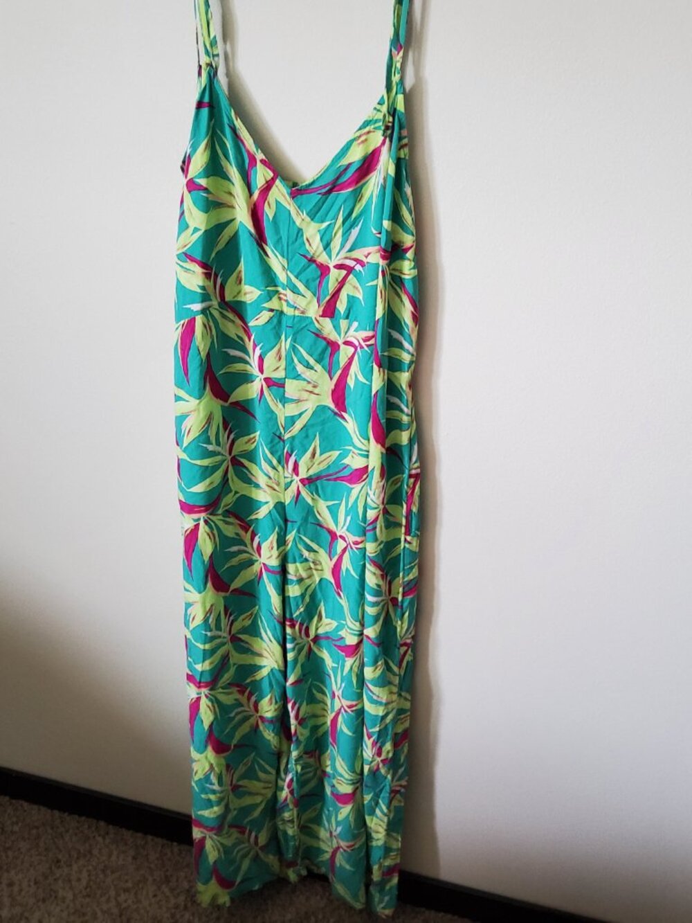 Old Navy Tropical Overalls or Beach cover up - Picture 2 of 2